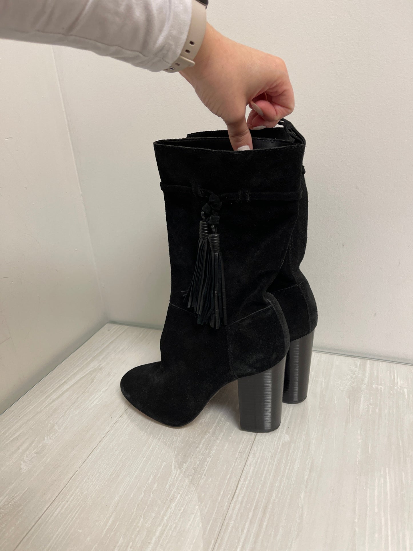 Boots Ankle Heels By Vince Camuto In Black, Size: 8