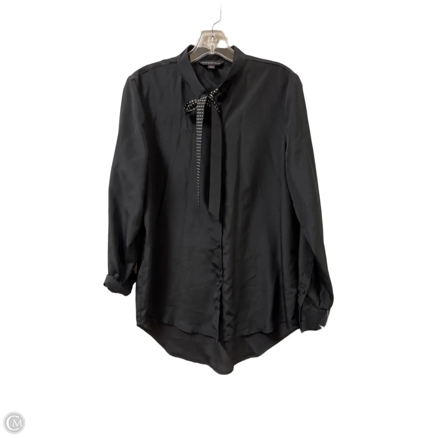 Blouse Long Sleeve By Rock And Republic In Black, Size: L