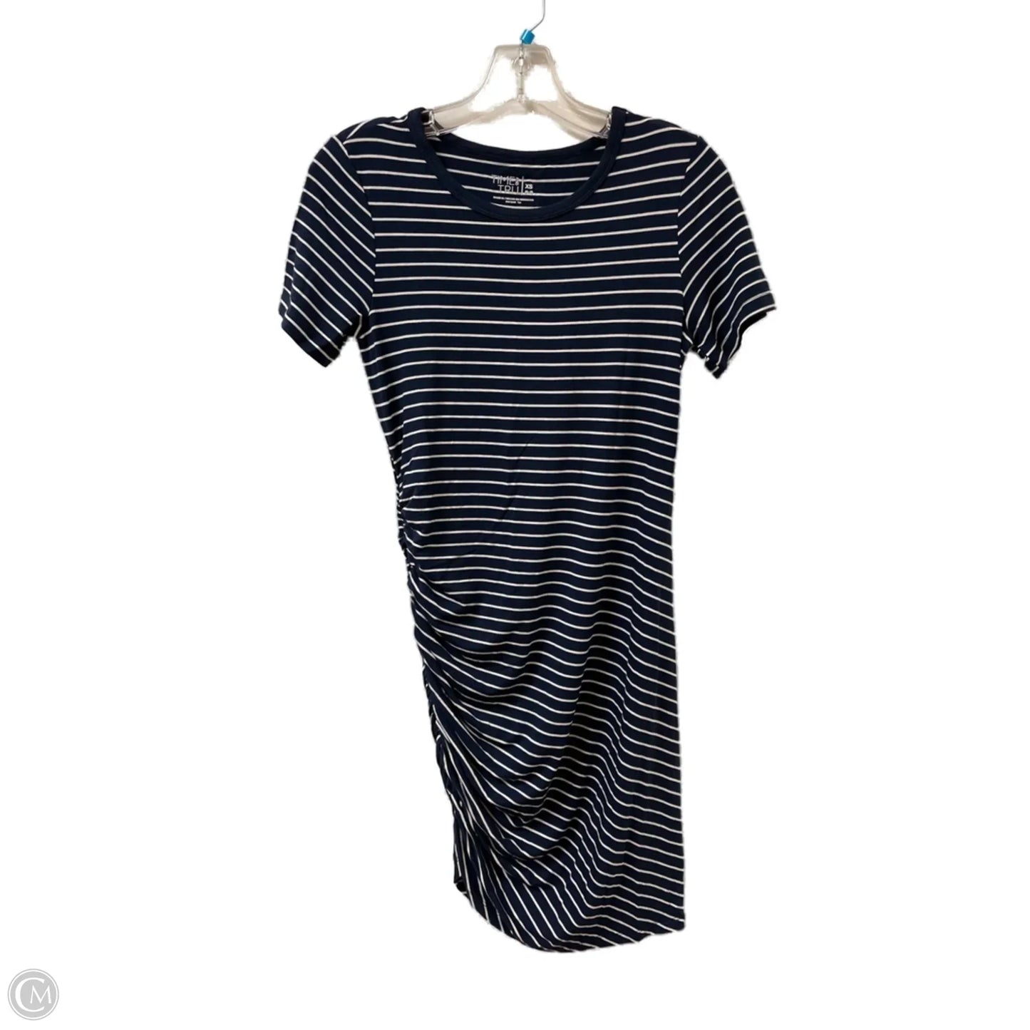 Dress Casual Midi By Time And Tru In Blue, Size: Xs