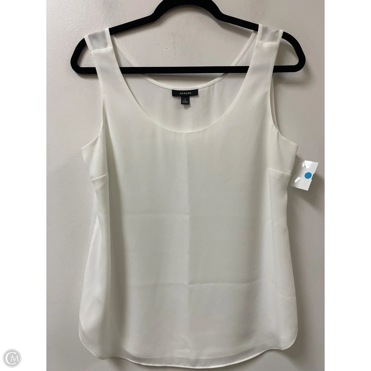 Top Sleeveless By Alfani In White, Size: S
