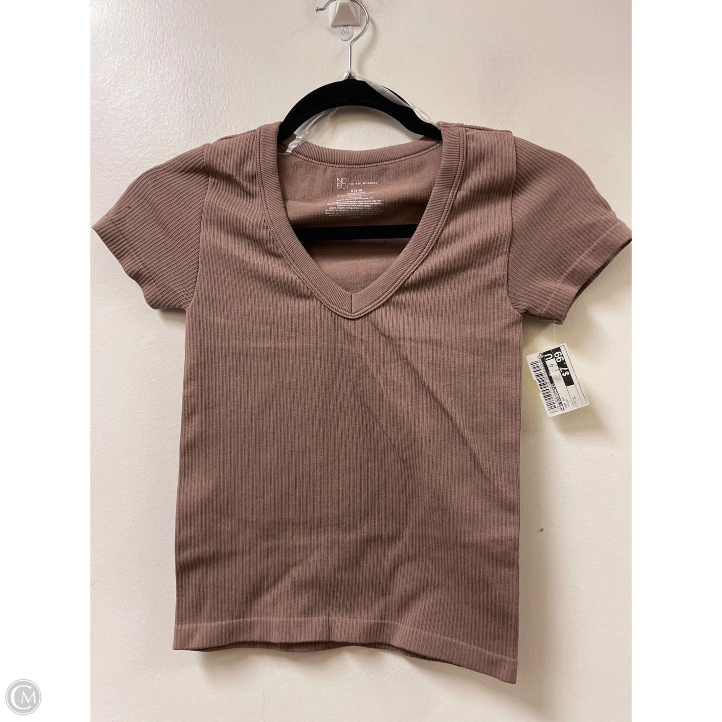 Top Short Sleeve By No Boundaries In Brown, Size: S