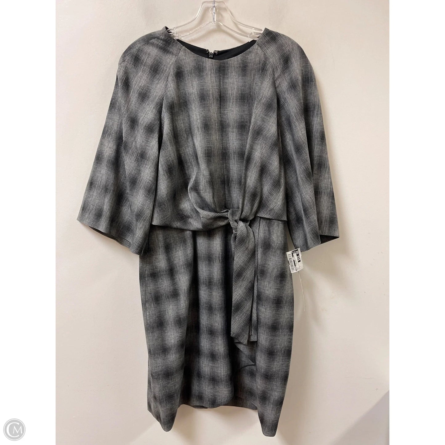 Dress Casual Midi By Tahari In Grey, Size: M