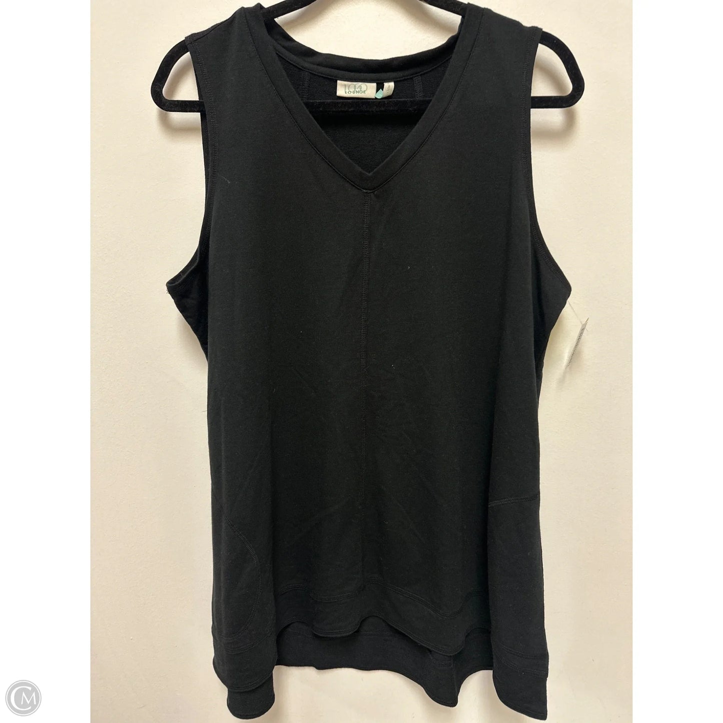 Top Sleeveless By Logo In Black, Size: L