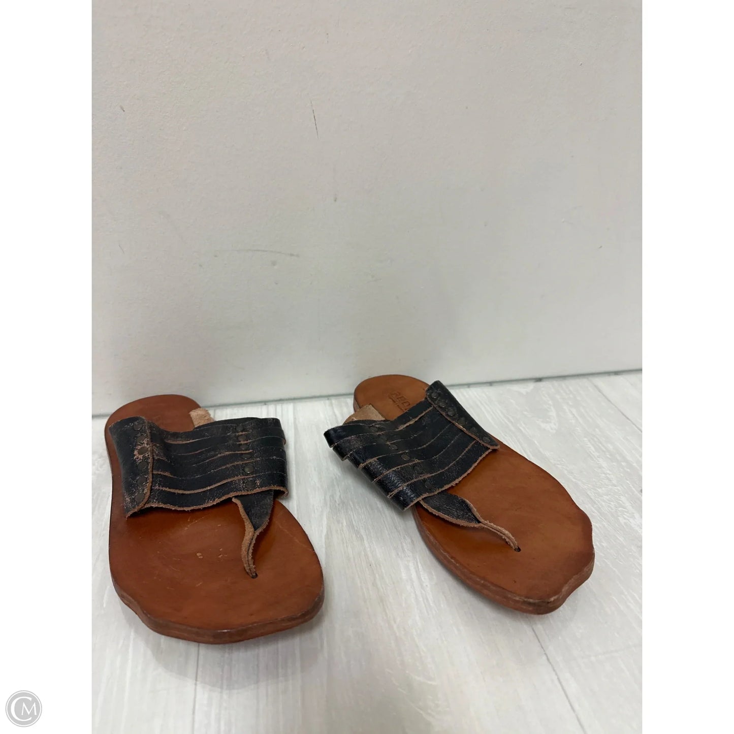 Sandals Flats By Bed Stu In Black & Brown, Size: 6