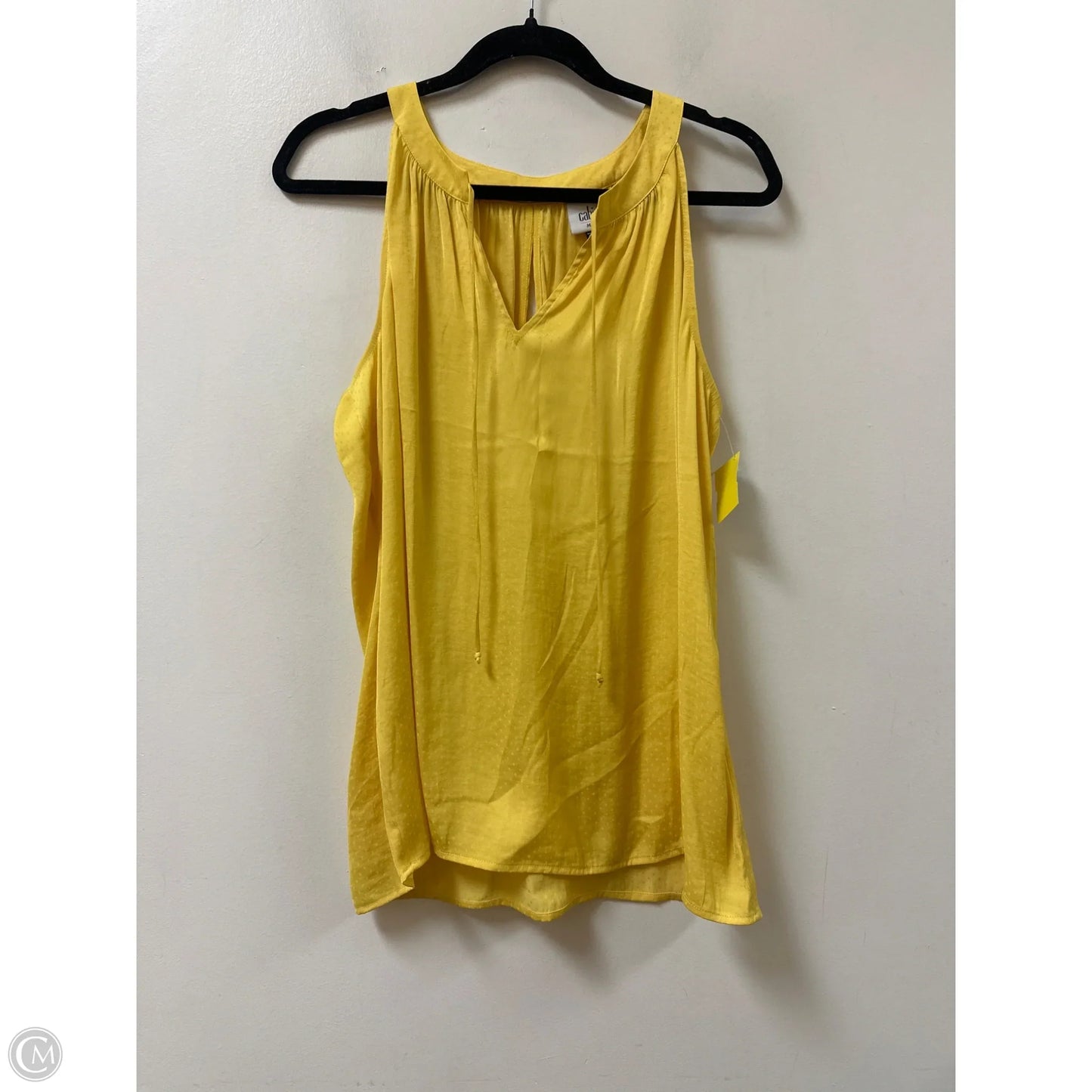 Top Sleeveless By Cabi In Yellow, Size: M