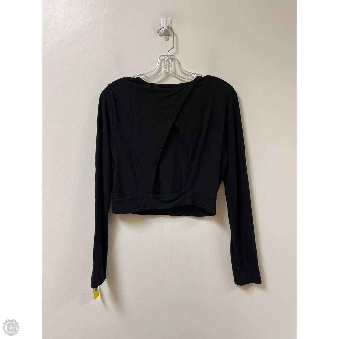 Top Long Sleeve By Good American In Black, Size: M