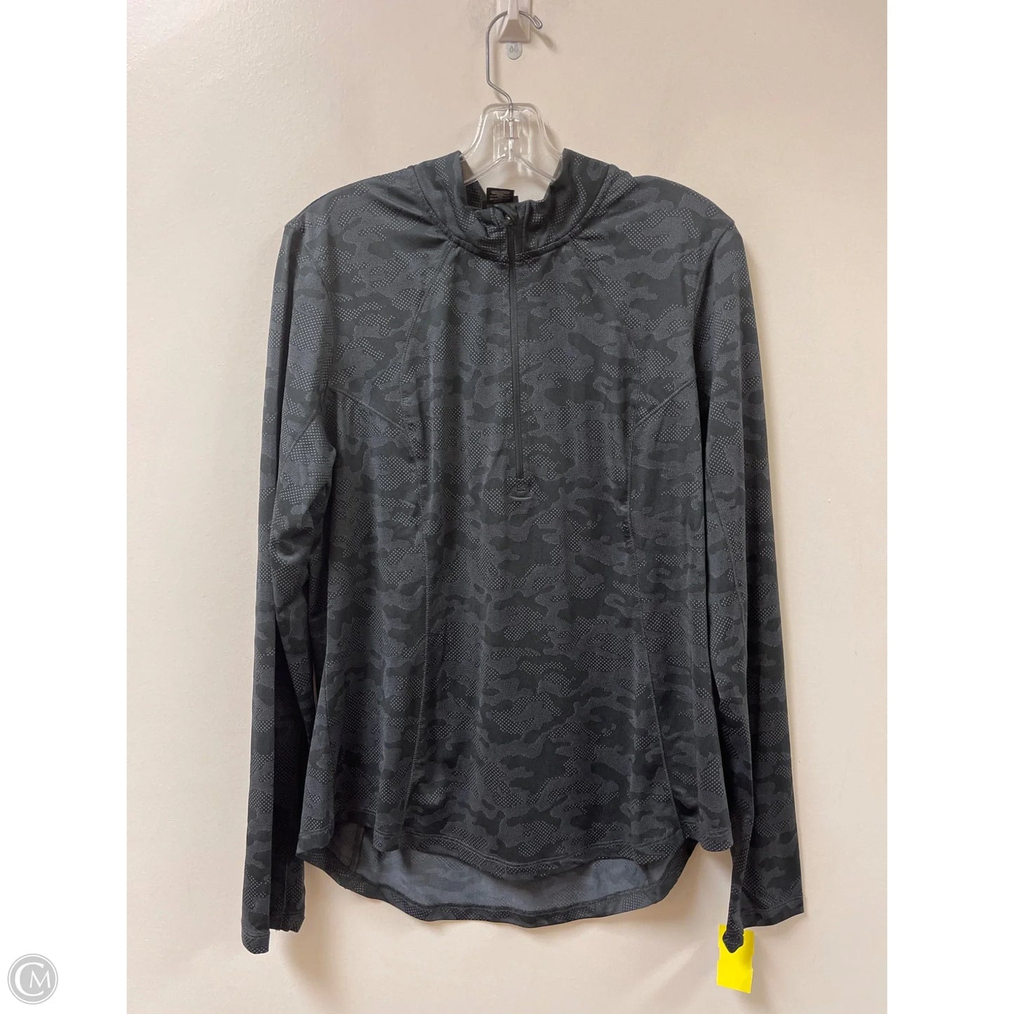 Athletic Top Long Sleeve Collar By Spyder In Grey, Size: Xl