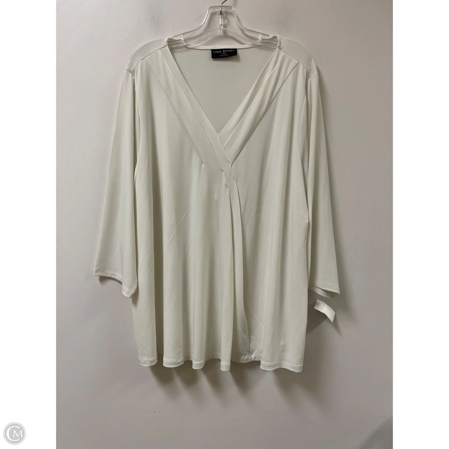 Top Long Sleeve By Lane Bryant In White, Size: 3x