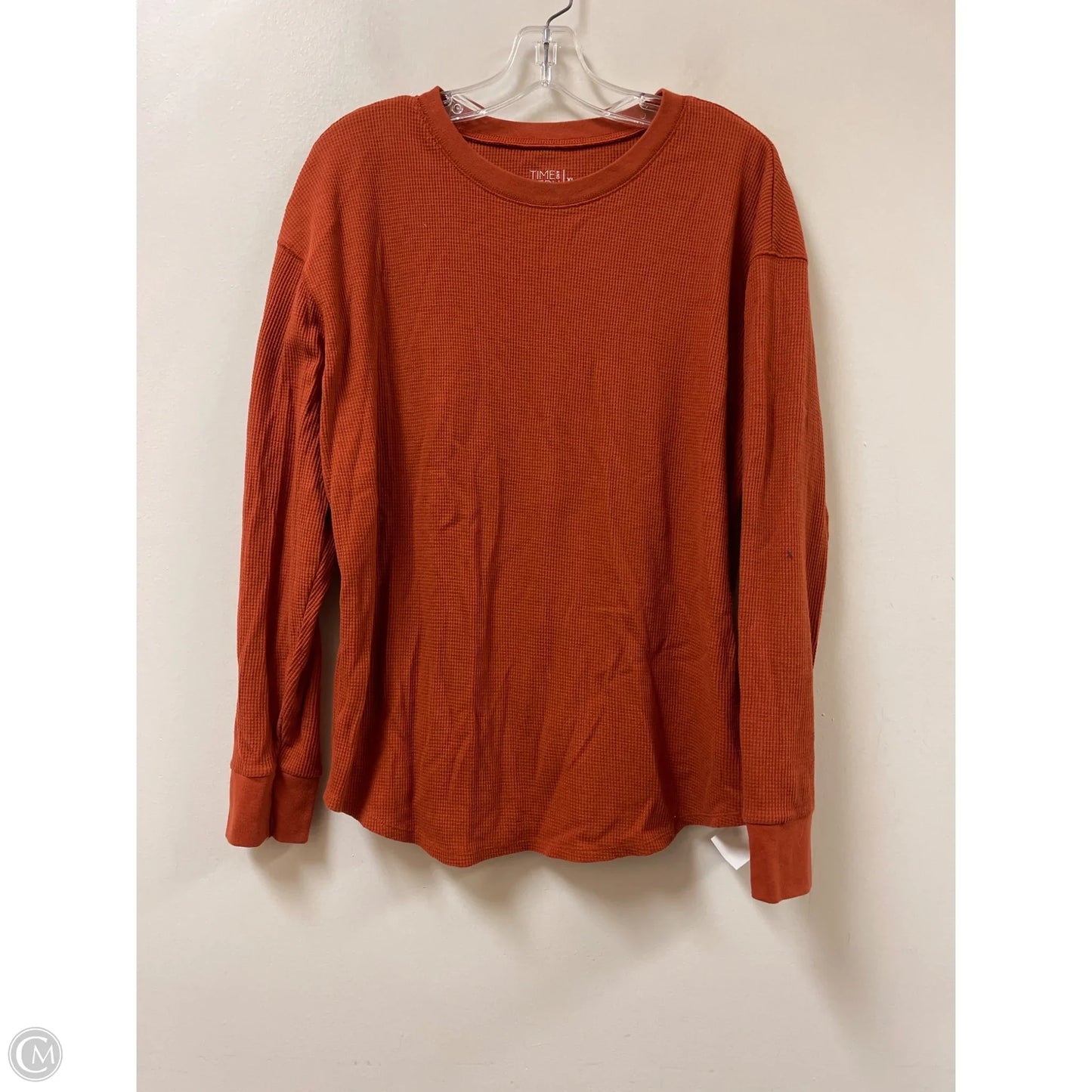 Top Long Sleeve By Time And Tru In Orange, Size: Xl