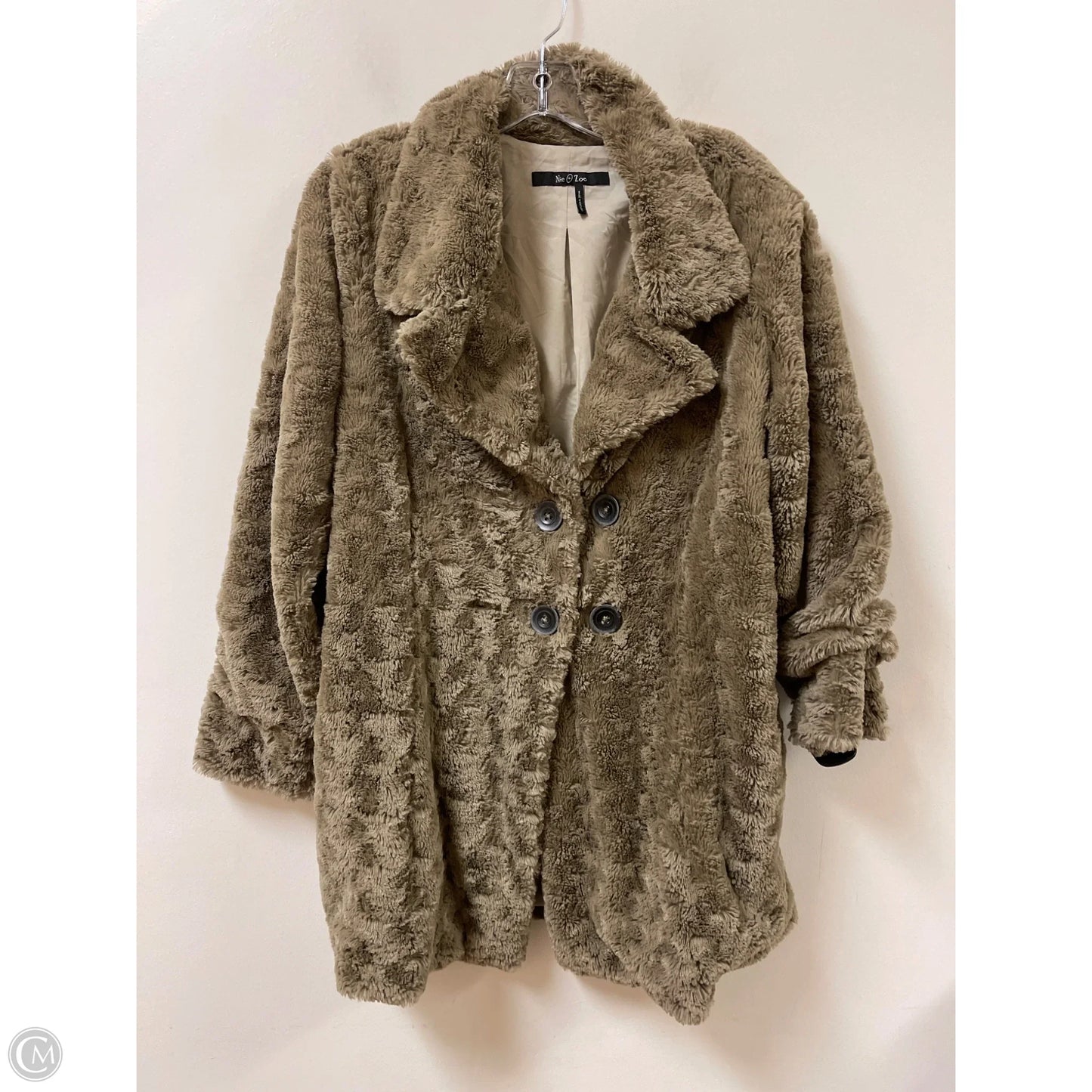 Coat Faux Fur & Sherpa By Nic + Zoe In Green, Size: M