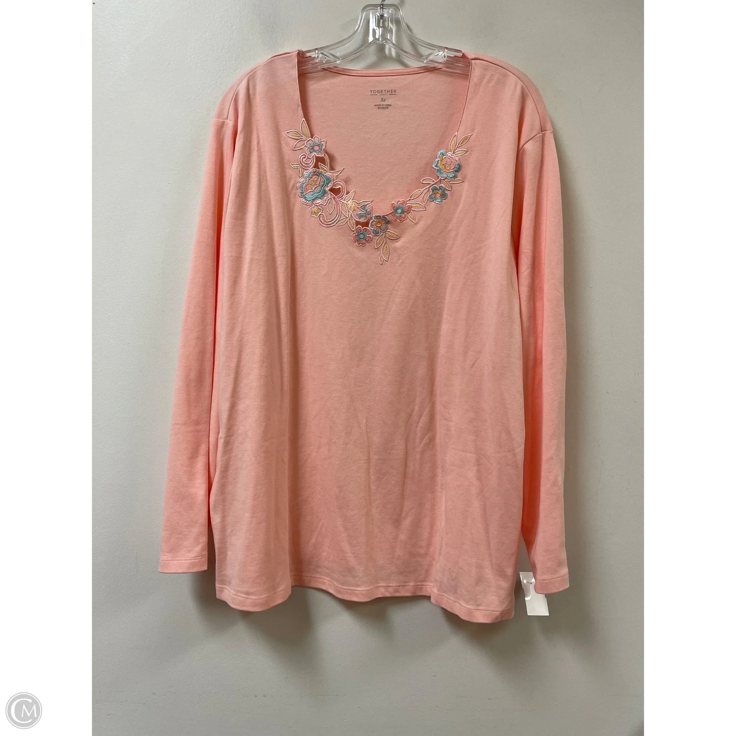 Top Long Sleeve By Together In Pink, Size: 3x