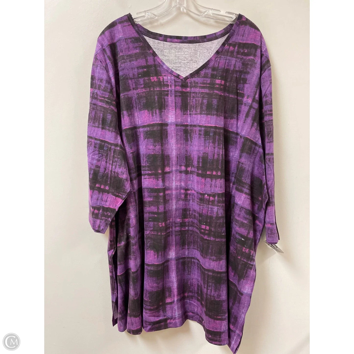 Top Long Sleeve By Catherines In Purple, Size: 3x
