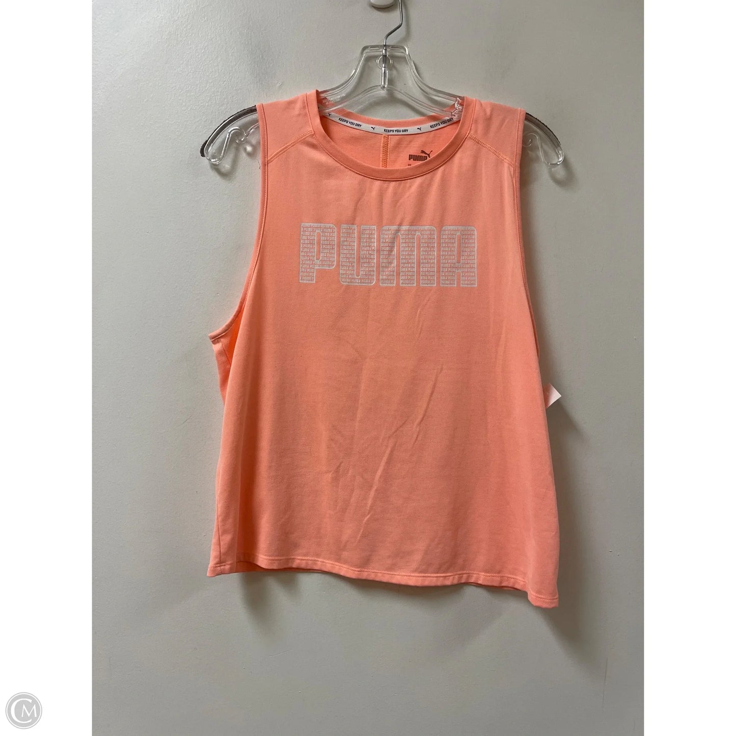Athletic Tank Top By Puma In Orange, Size: S