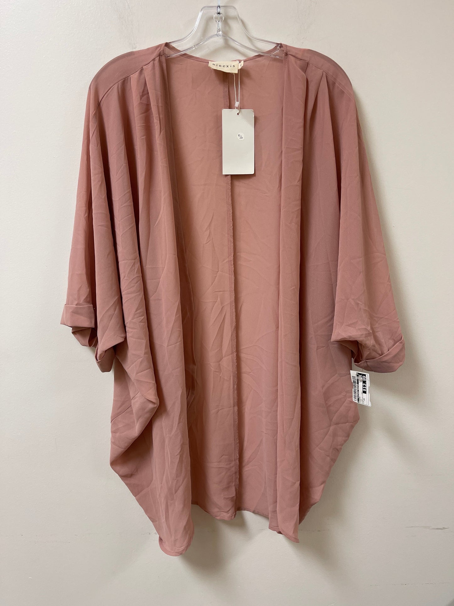 Kimono By Clothes Mentor In Pink, Size: 2x