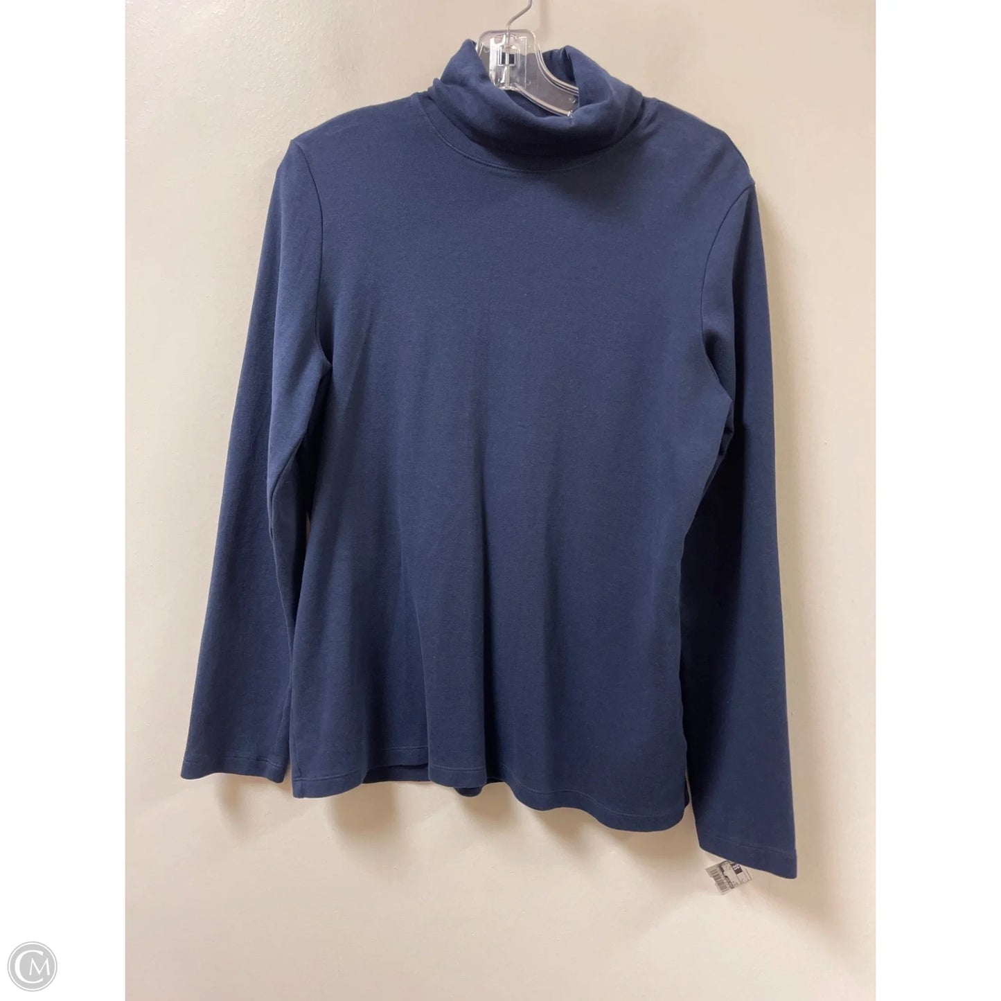 Top Long Sleeve By Karen Scott In Navy, Size: L