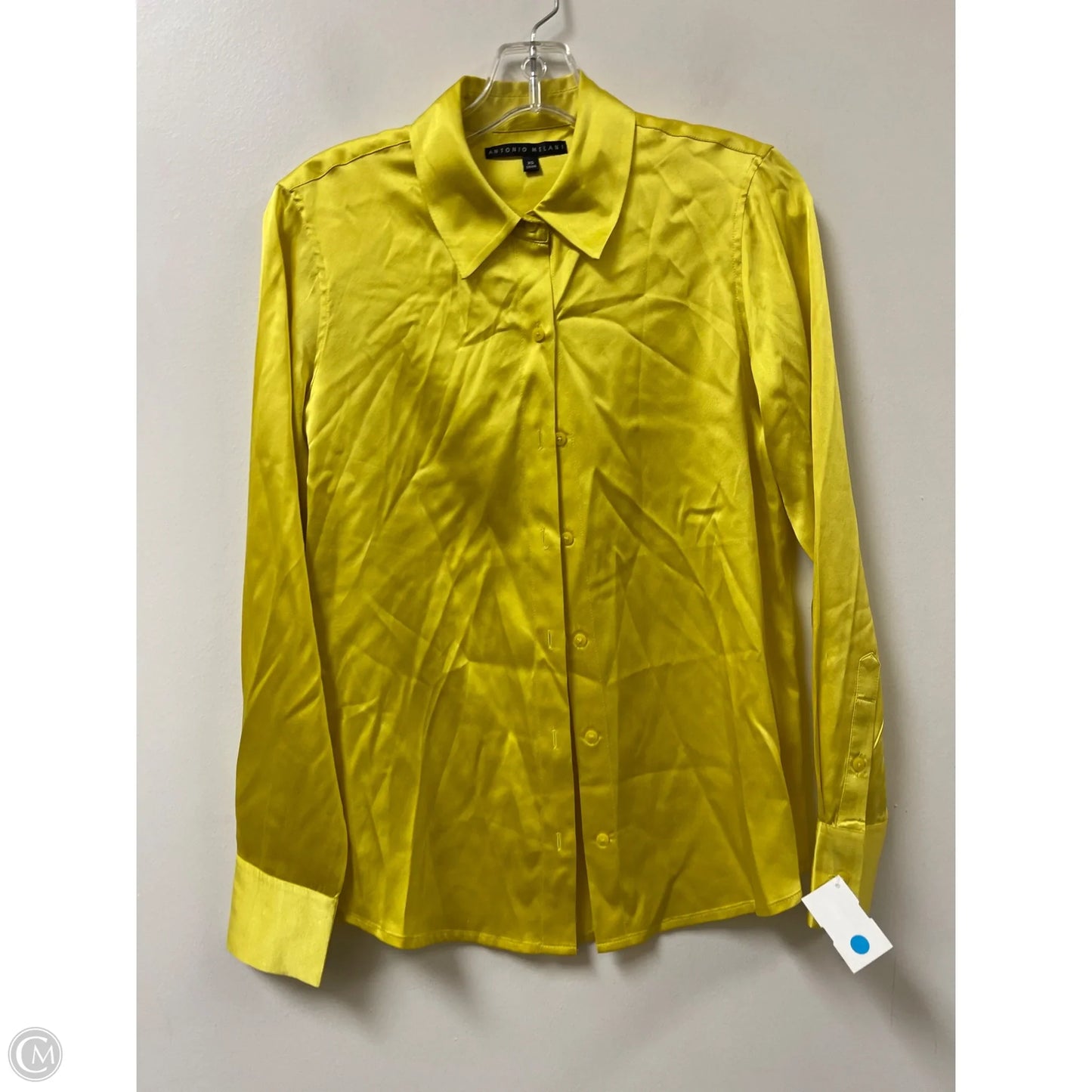 Blouse Long Sleeve By Antonio Melani In Yellow, Size: Xs