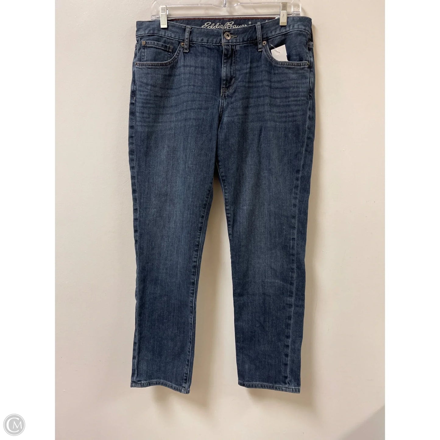 Jeans Straight By Eddie Bauer In Blue Denim, Size: 8p