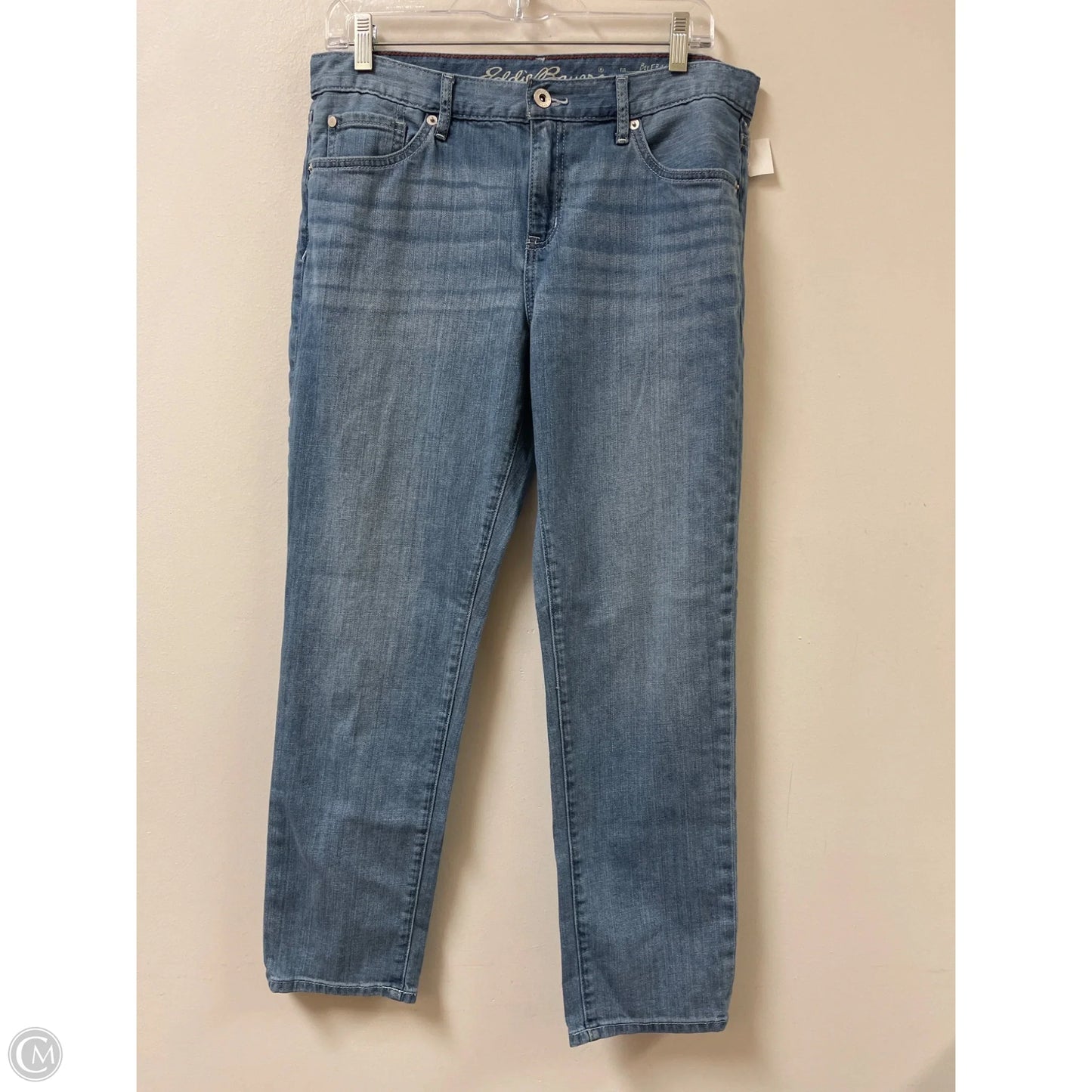 Jeans Straight By Eddie Bauer In Blue Denim, Size: 8p