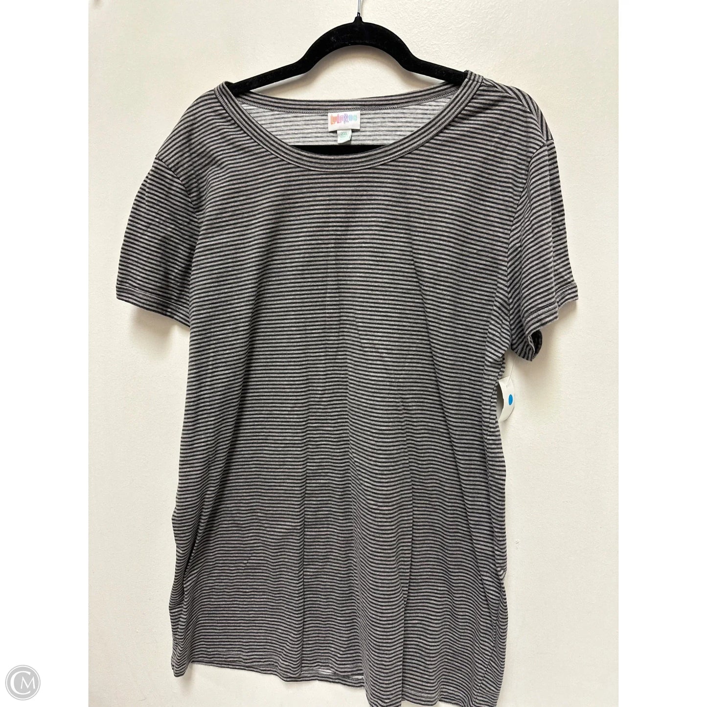 Top Short Sleeve By Lularoe In Striped Pattern, Size: 2x