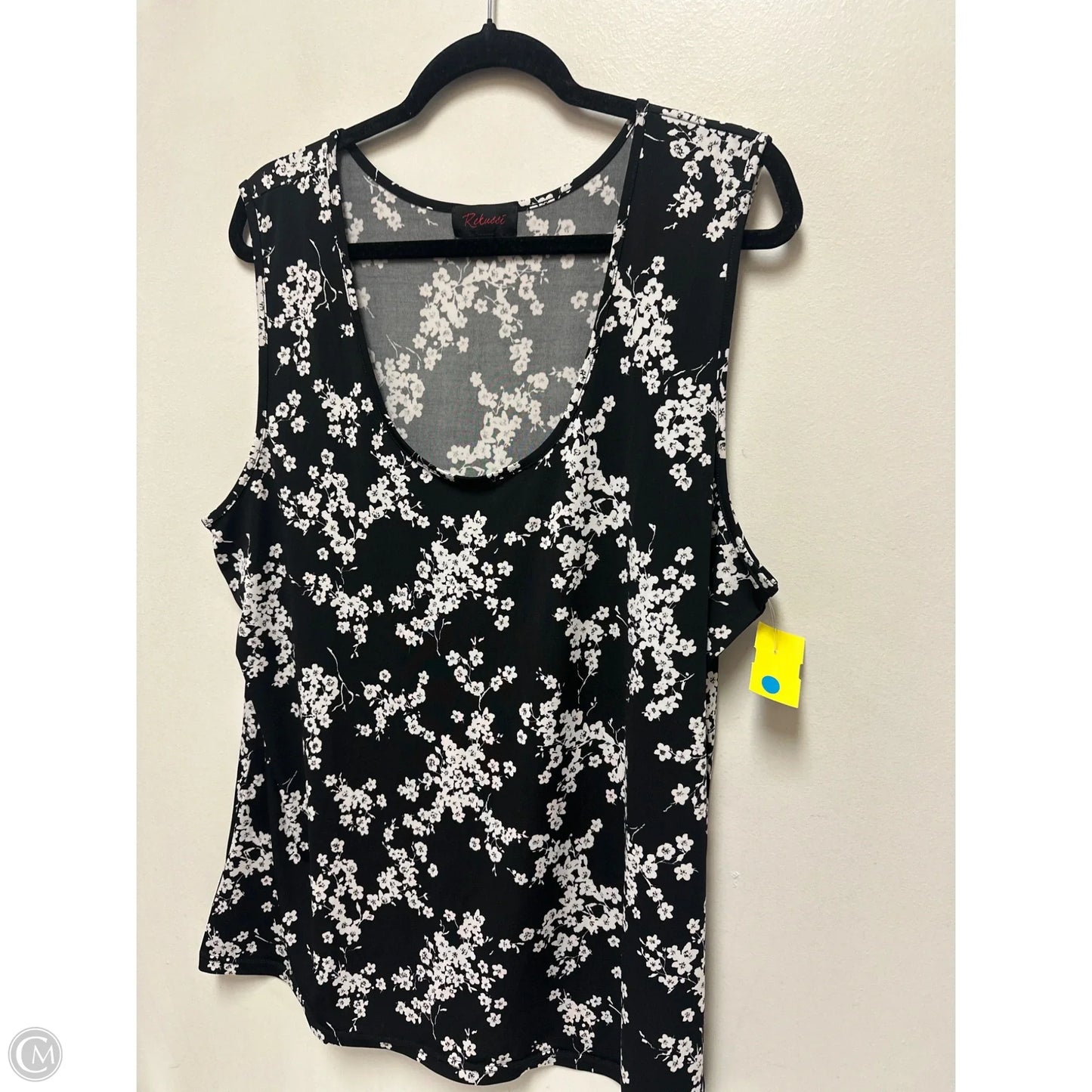 Top Sleeveless By Clothes Mentor In Black & White, Size: 3x