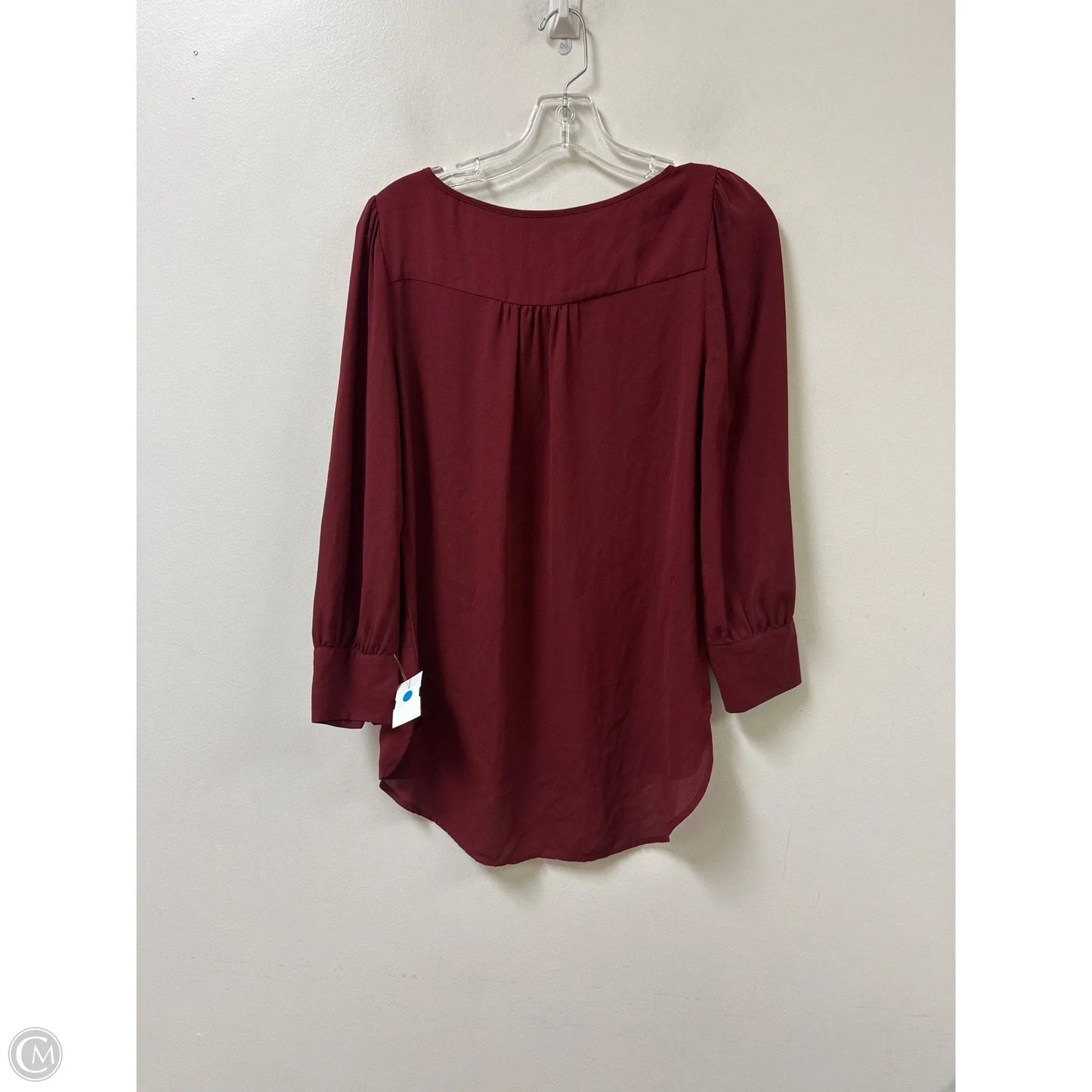 Top Long Sleeve By New York And Co In Red, Size: Xs