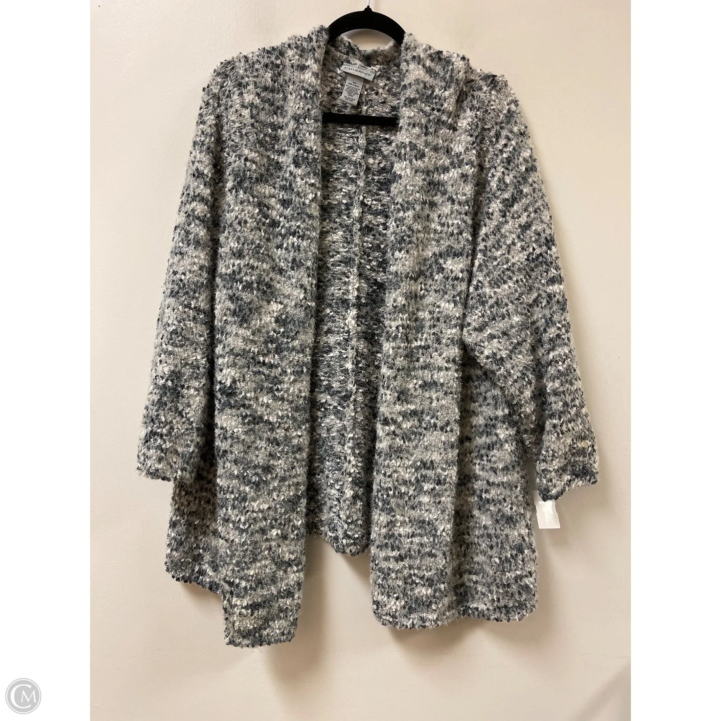 Sweater Cardigan By Catherines In Blue, Size: 3x