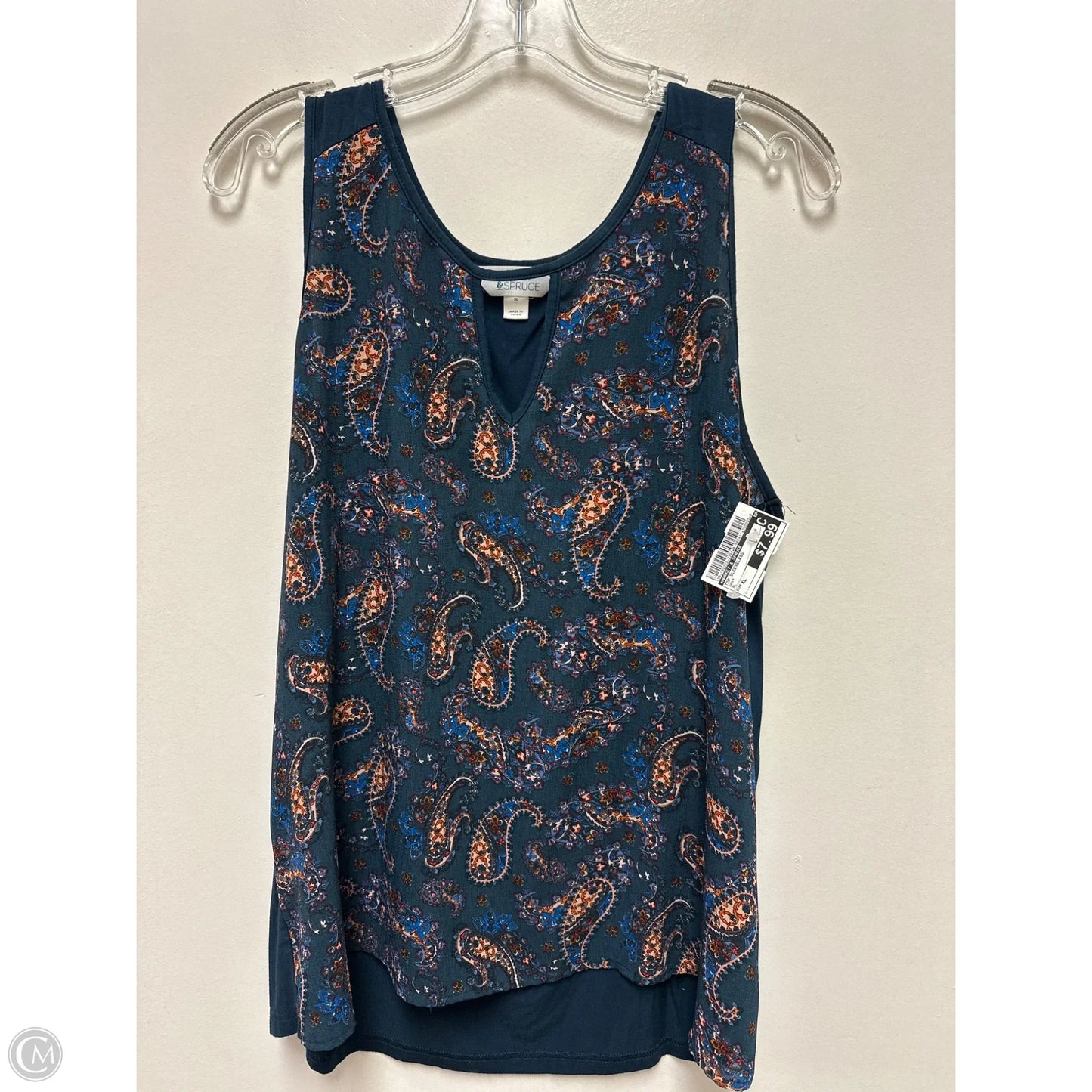 Top Sleeveless By Market & Spruce In Navy, Size: Xl