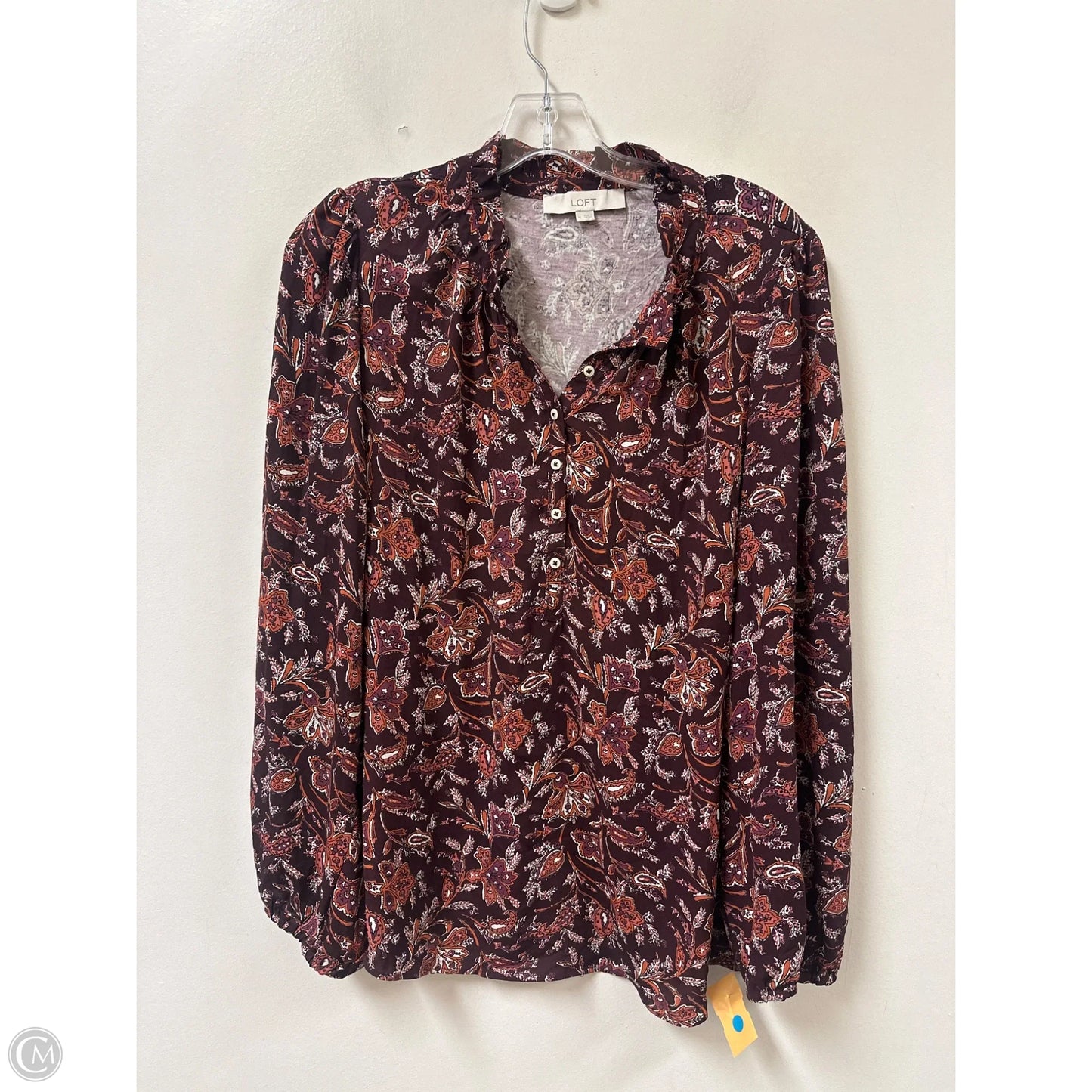 Top Long Sleeve By Loft In Purple, Size: Xl