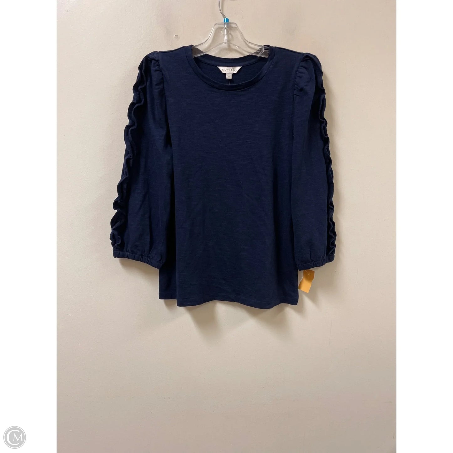 Top Long Sleeve By Crown And Ivy In Navy, Size: S