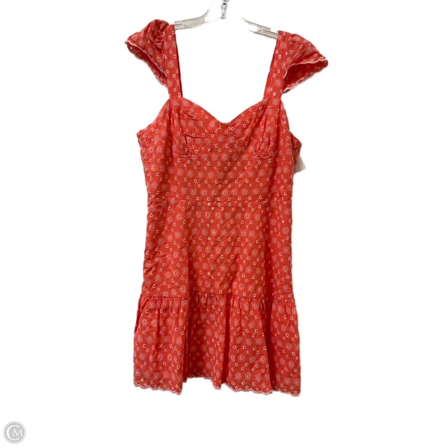 Dress Casual Short By Betsey Johnson In Coral, Size: L