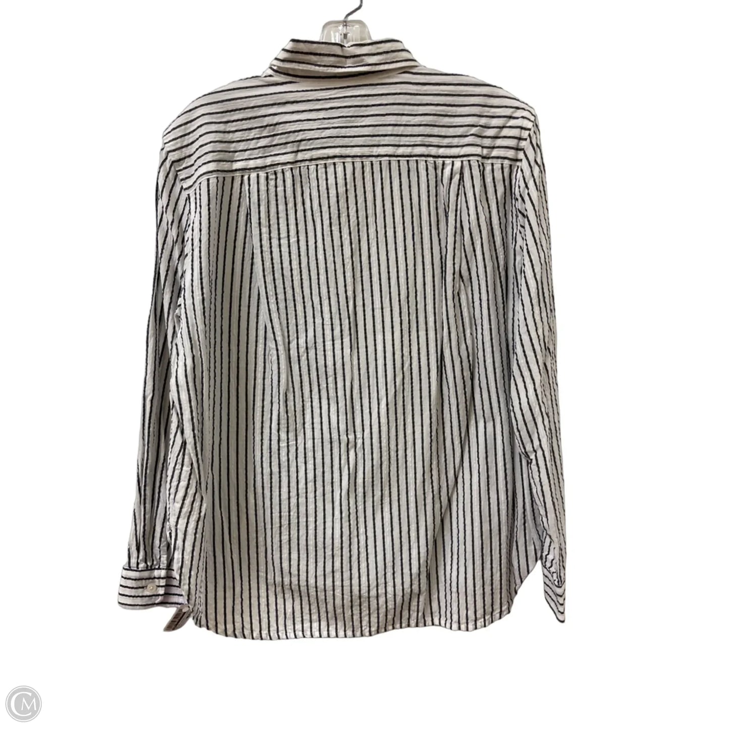 Top Long Sleeve By Loft In Striped Pattern, Size: L