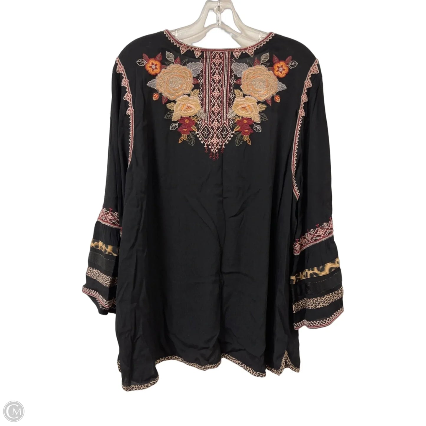 Top Long Sleeve By John Mark In Black, Size: Xl