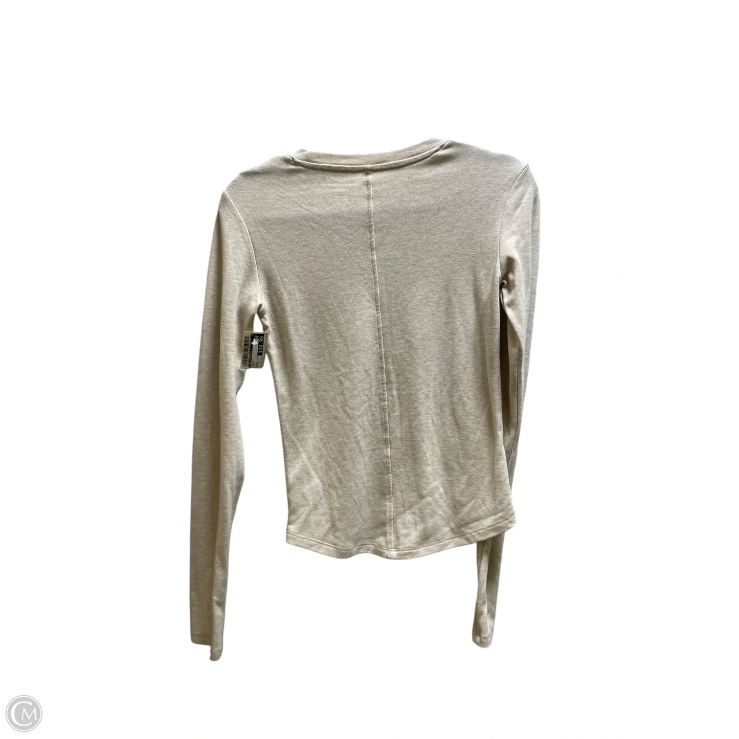 Top Long Sleeve By American Eagle In Cream, Size: M