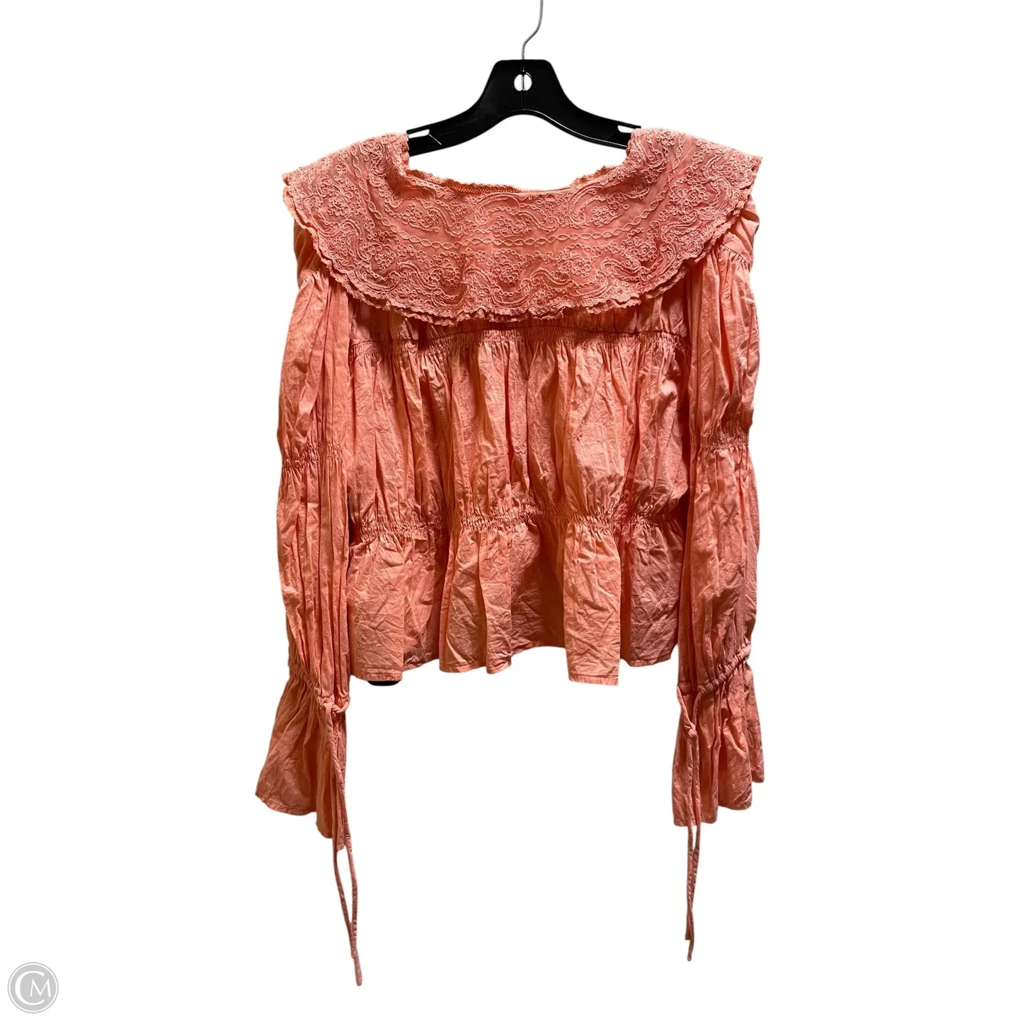 Top Long Sleeve By Anthropologie In Pink, Size: S