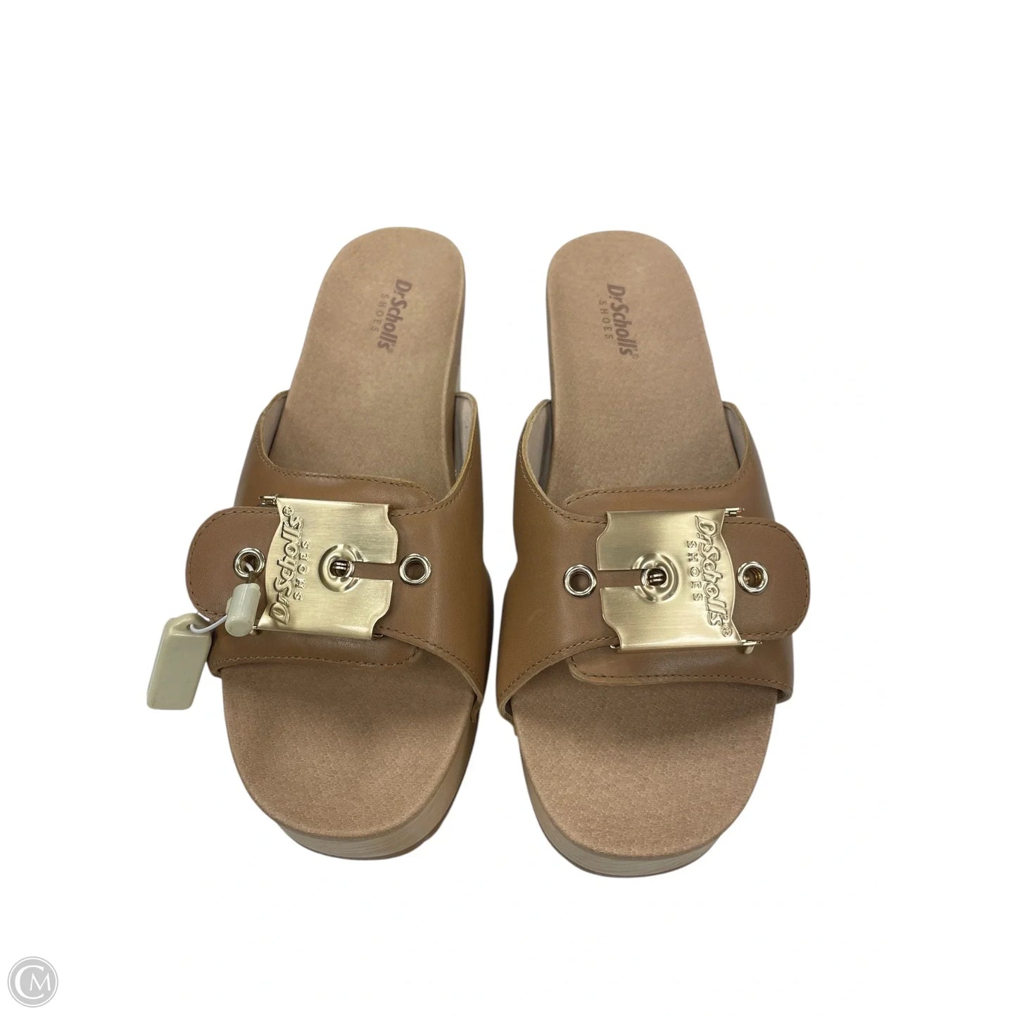 Sandals Heels Block By Dr Scholls In Tan, Size: 8