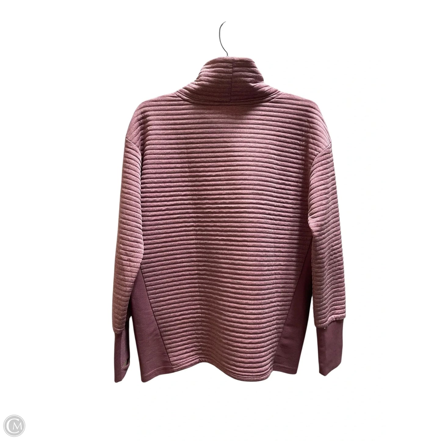 Athletic Top Long Sleeve Collar By Eddie Bauer In Pink, Size: M