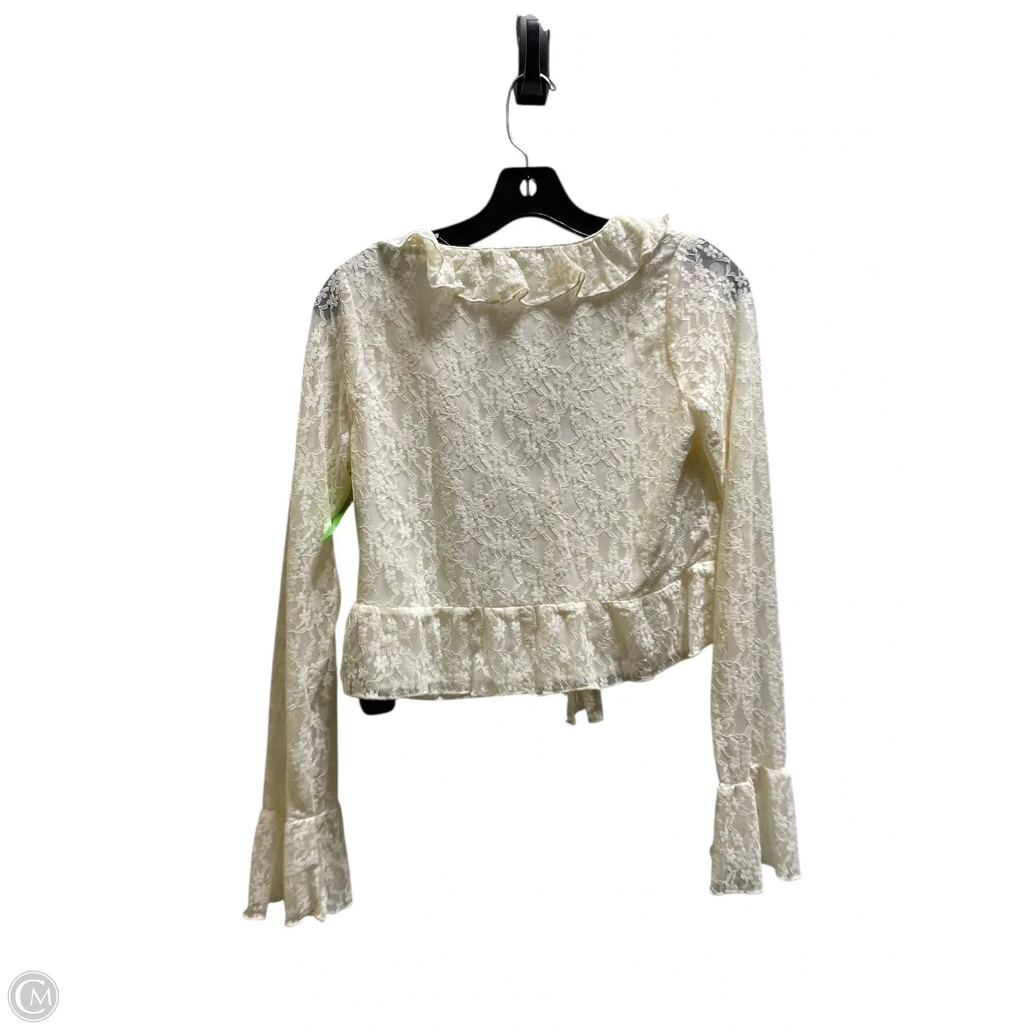 Top Long Sleeve By American Eagle In Cream, Size: Xs