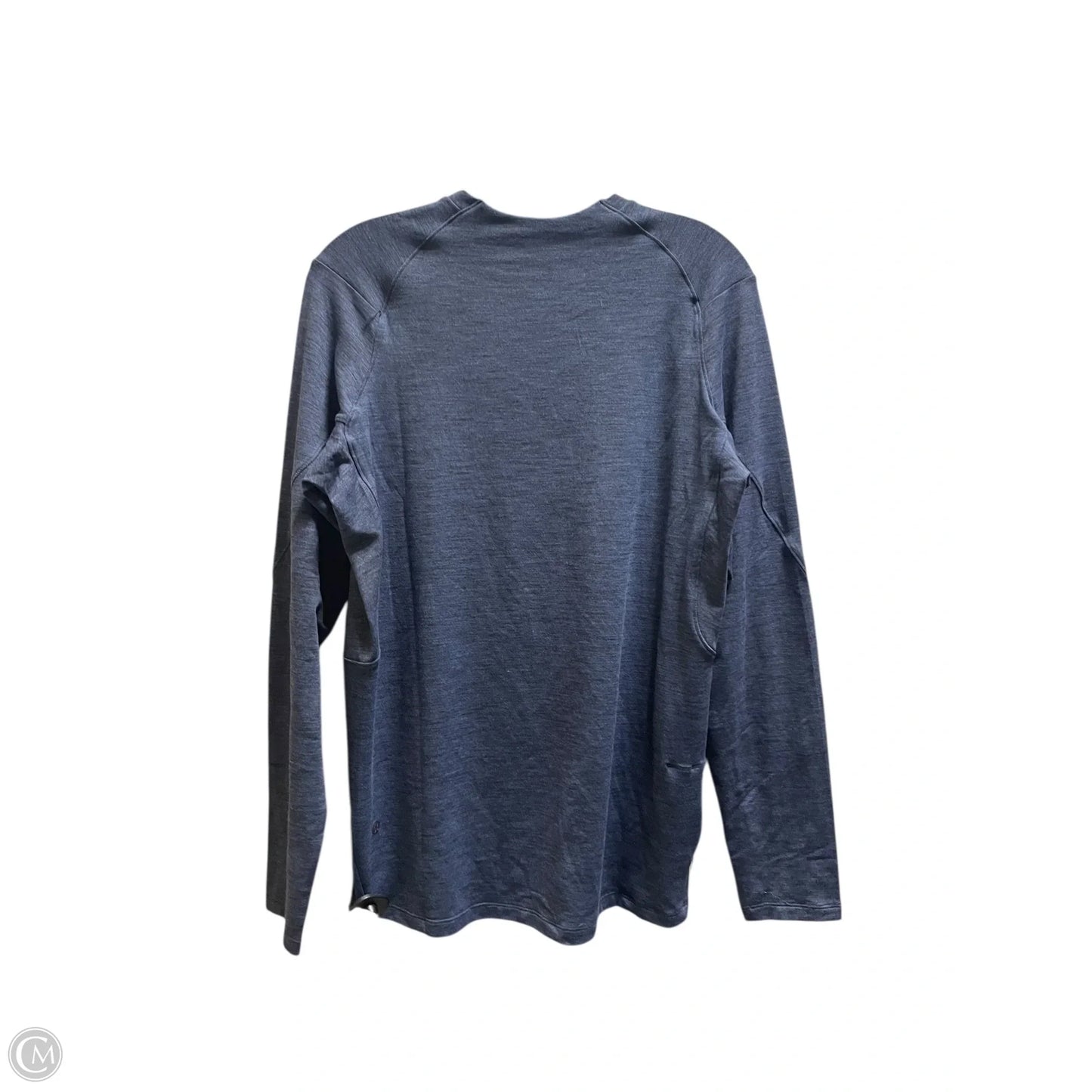 Athletic Top Long Sleeve Collar By Lululemon In Blue, Size: S