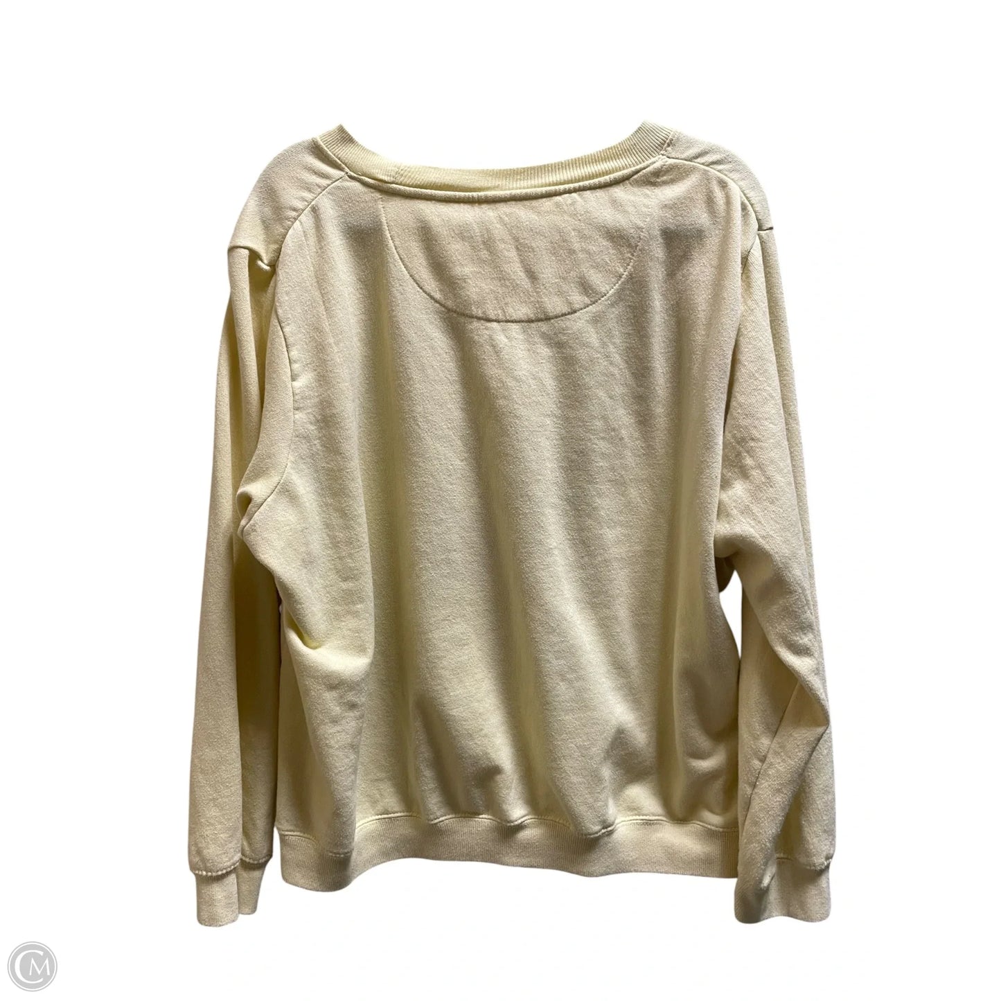Sweatshirt Crewneck By Clothes Mentor In Yellow, Size: 3x