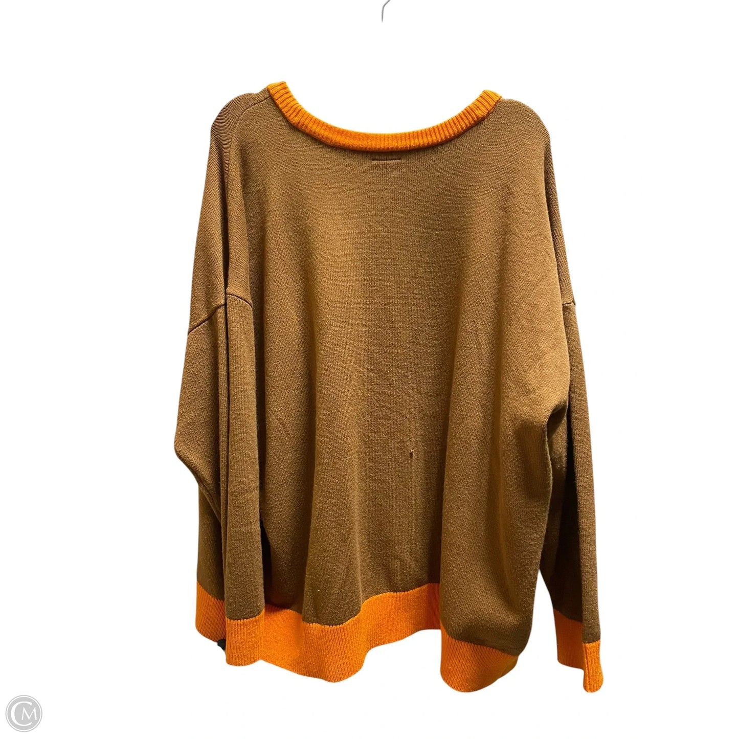 Sweater Cardigan By Disney In Brown & Orange, Size: 3x