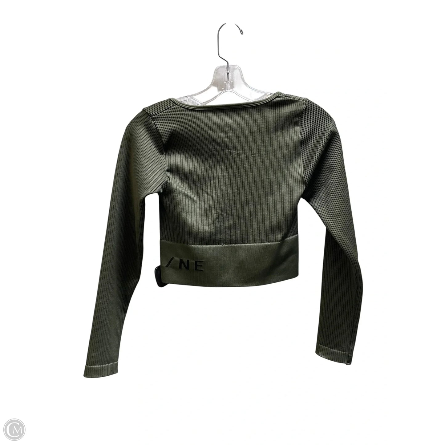 Athletic Top Long Sleeve Collar By Aerie In Green, Size: M