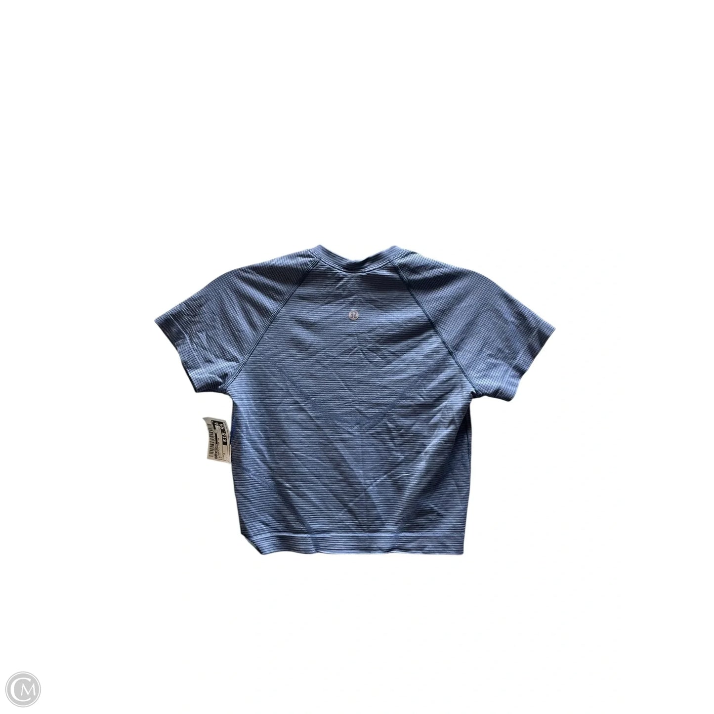 Athletic Top Short Sleeve By Lululemon In Blue, Size: 4