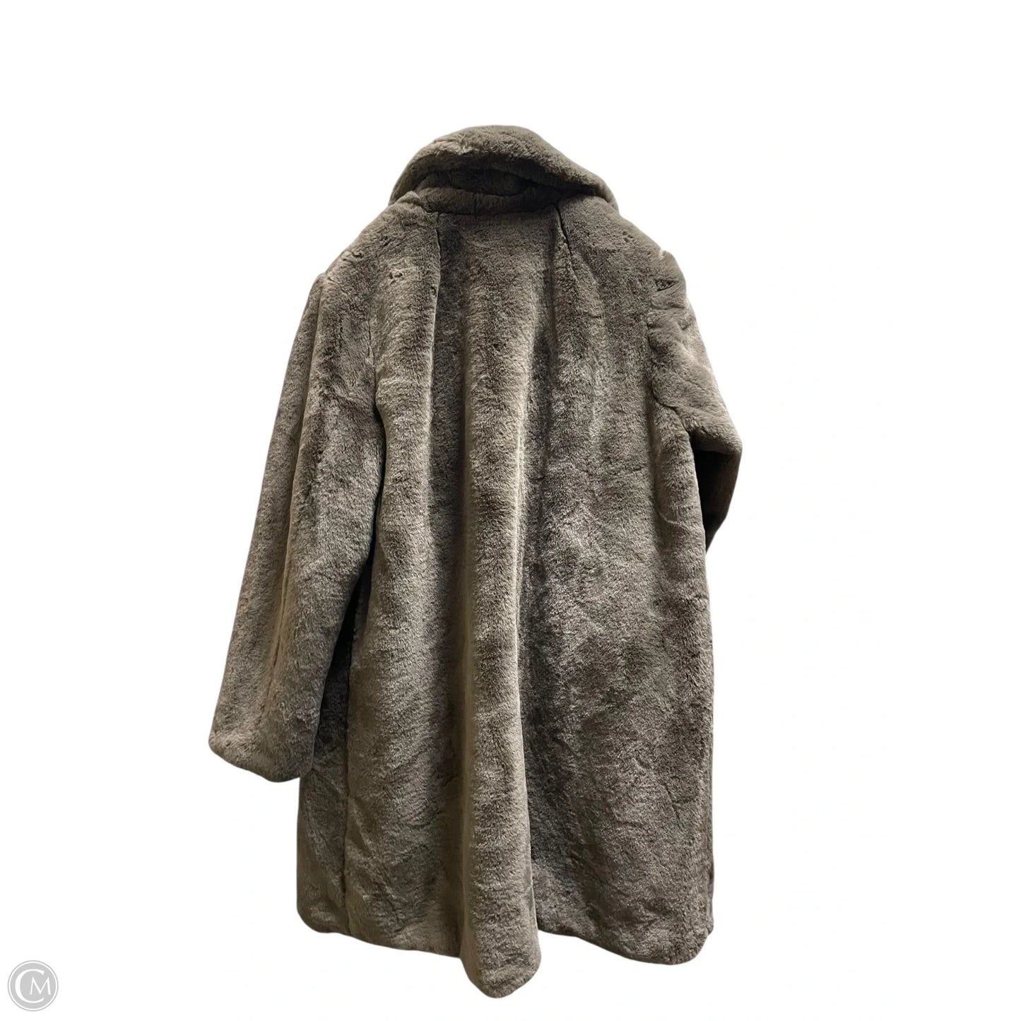 Jacket Faux Fur & Sherpa By Jones New York In Brown, Size: L