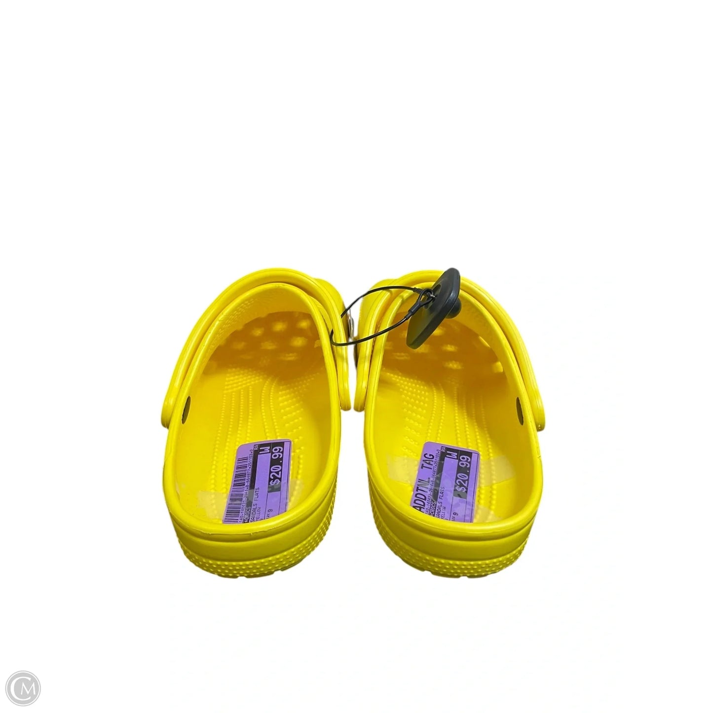 Sandals Flats By Crocs In Yellow, Size: 9