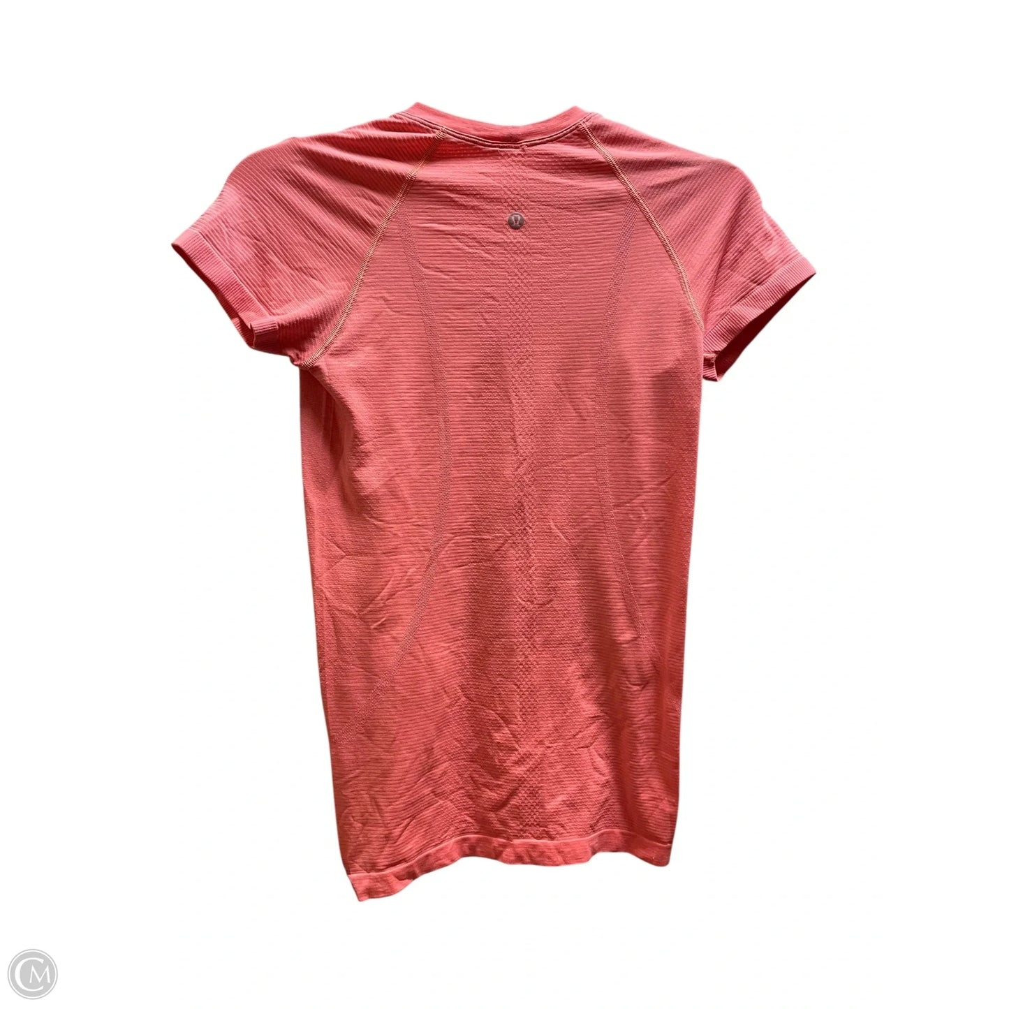 Athletic Top Short Sleeve By Lululemon In Pink, Size: 4