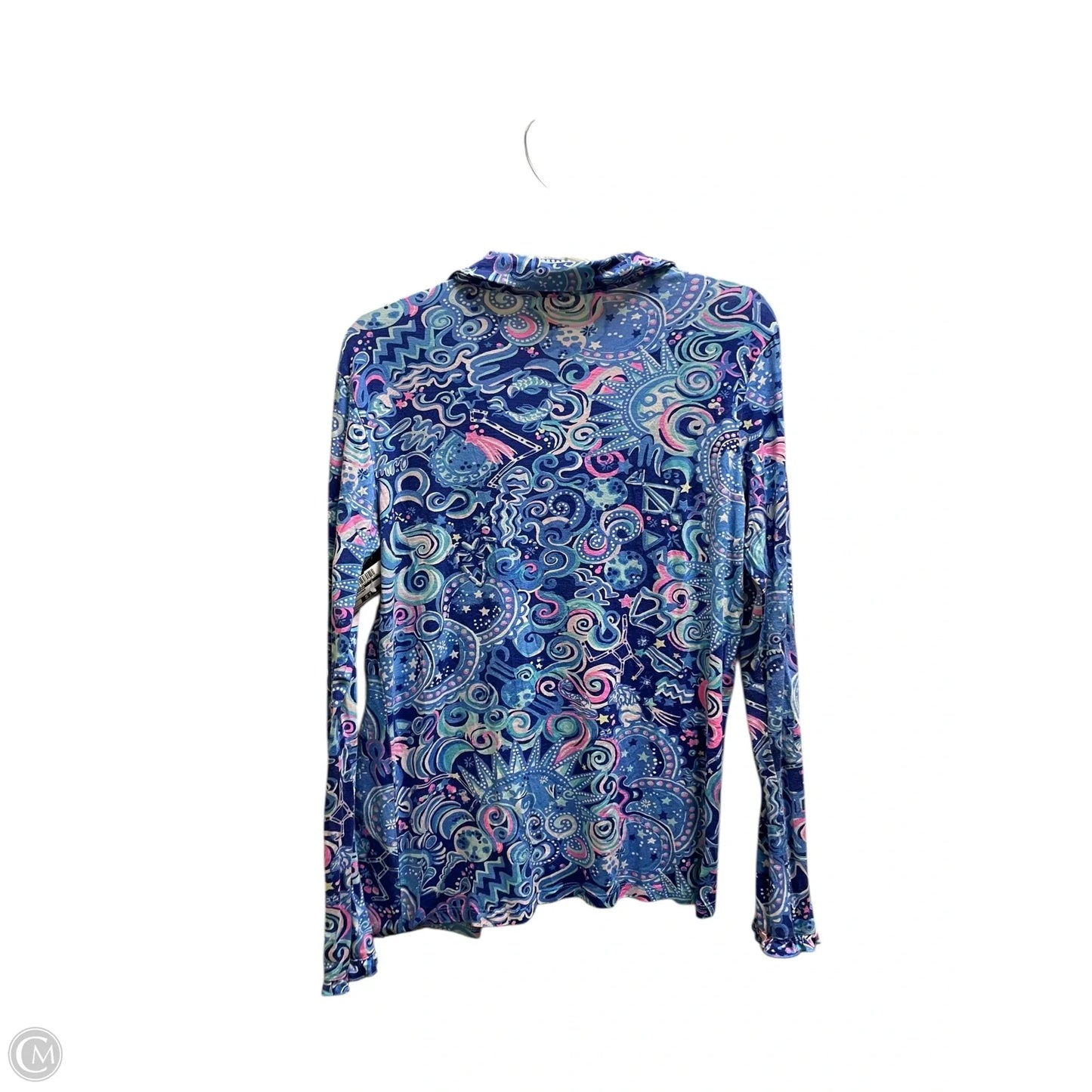 Top Long Sleeve Designer By Lilly Pulitzer In Blue, Size: M