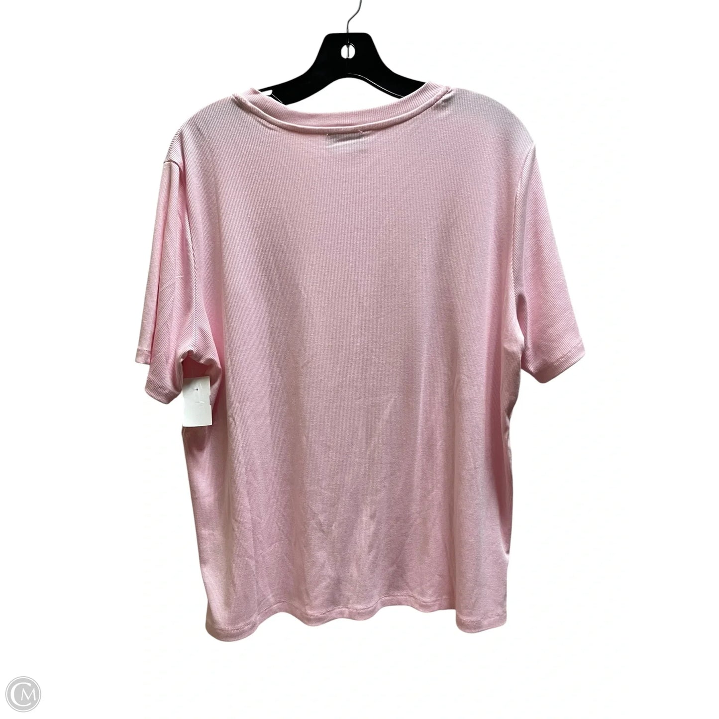 Top Short Sleeve By White Fox In Pink, Size: Xl