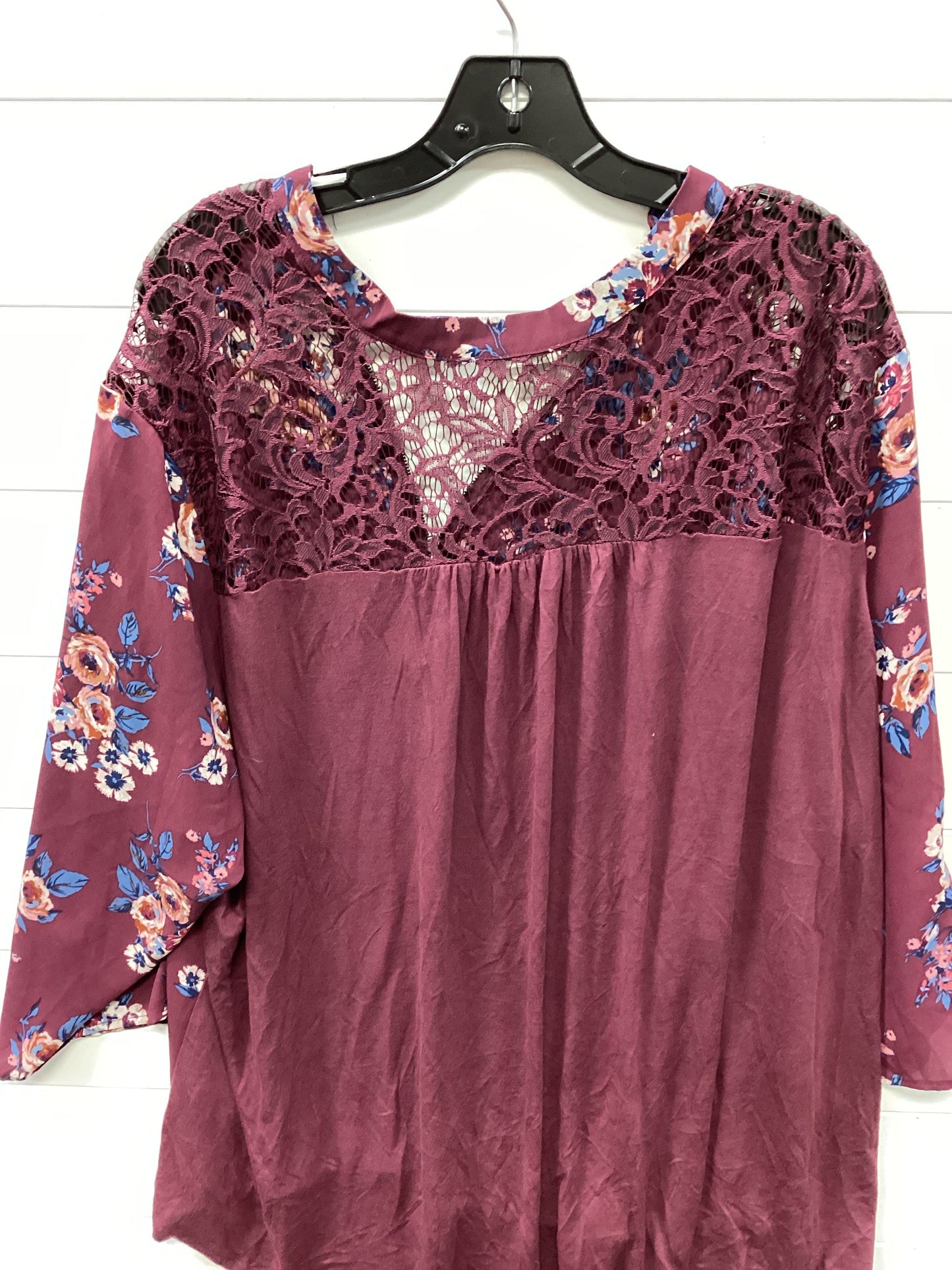 Top Ls By Maurices In Purple, Size:4X