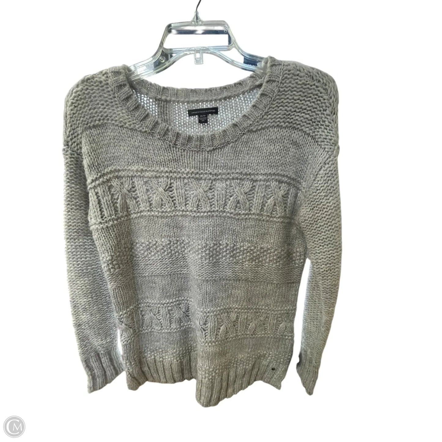 Sweater By American Eagle In Grey, Size: Xs