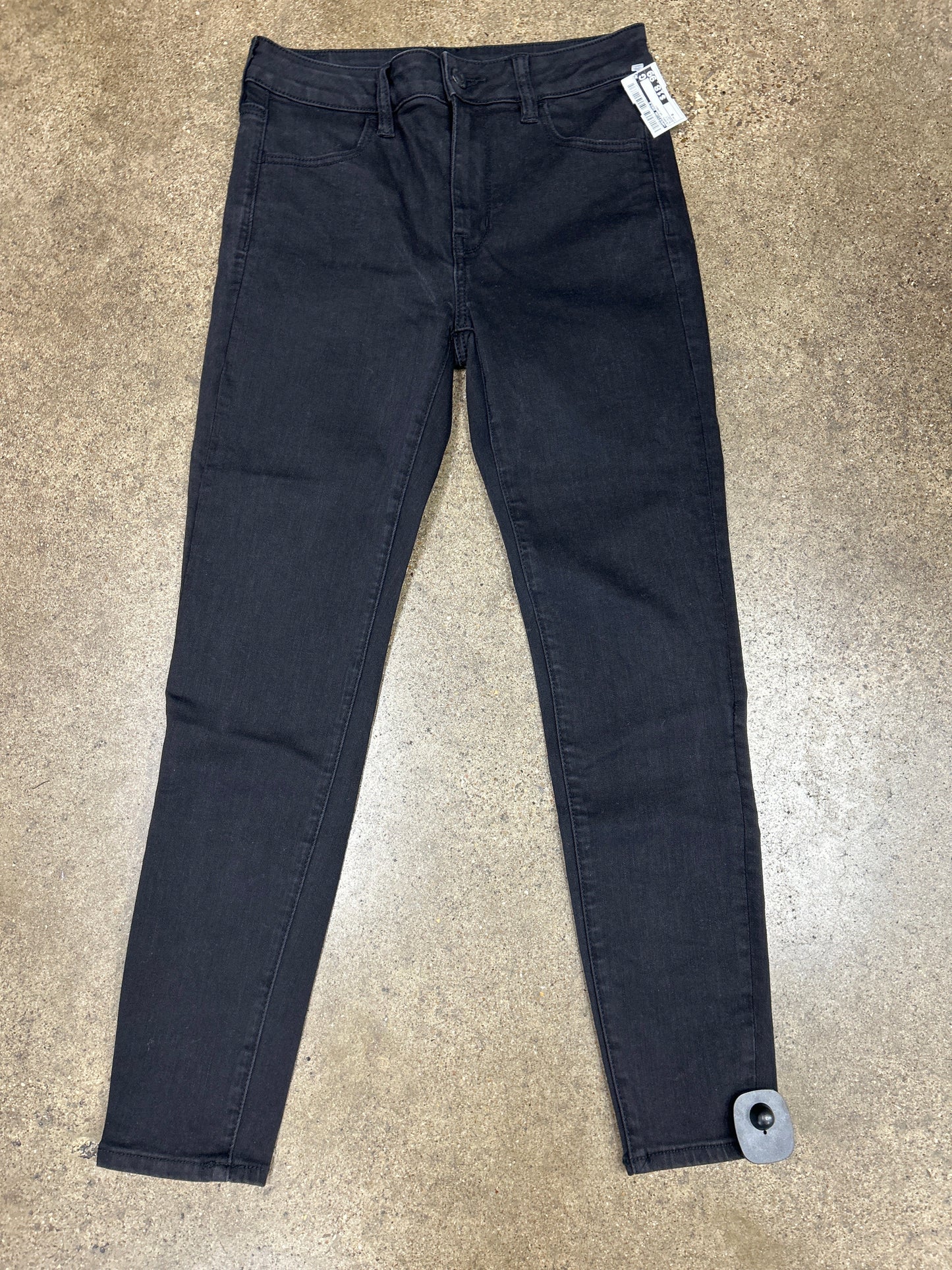 Jeans Skinny By American Eagle In Black, Size:8short